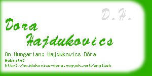 dora hajdukovics business card